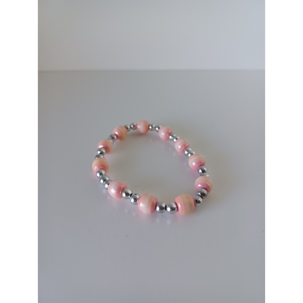 Pink And Silver Bracelet Costume Jewelry Women Accessories